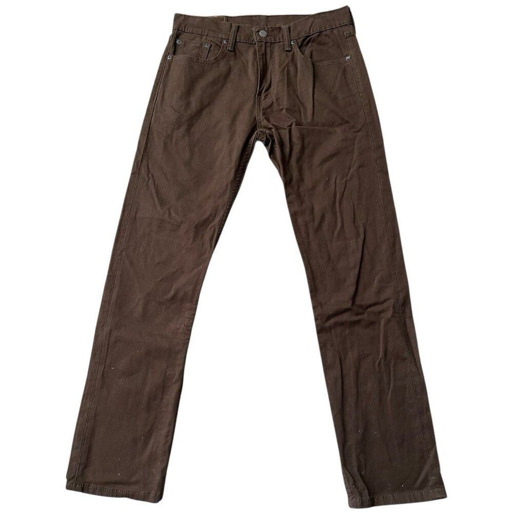 Levi Strauss 502 Mens Size 30 x 30  Brushed Cotton Dark Brown Pants Jeans